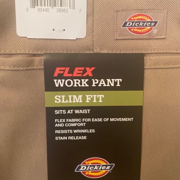 NWT Dickie’s work pants - khaki - slim fit - 32 x 32 - Picture 3 of 4